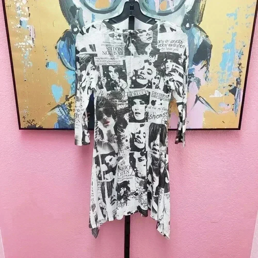 Davida Face Print Top - Picture 2 of 4